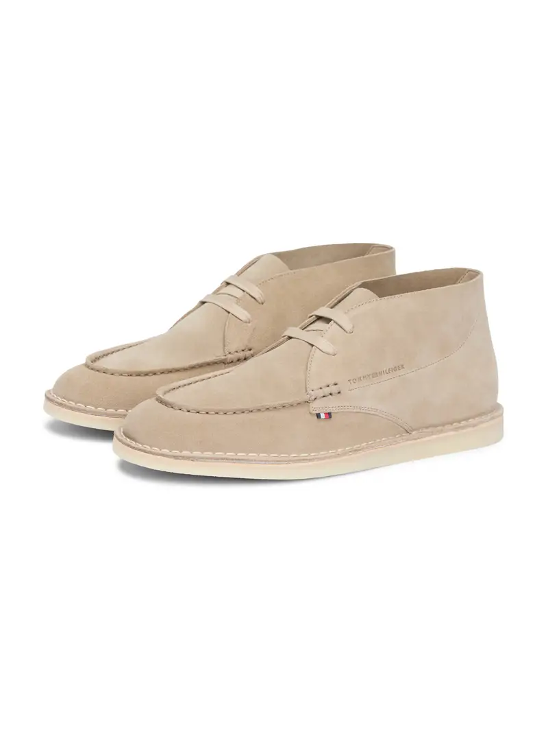 Stivale stringato beige miniatura 2