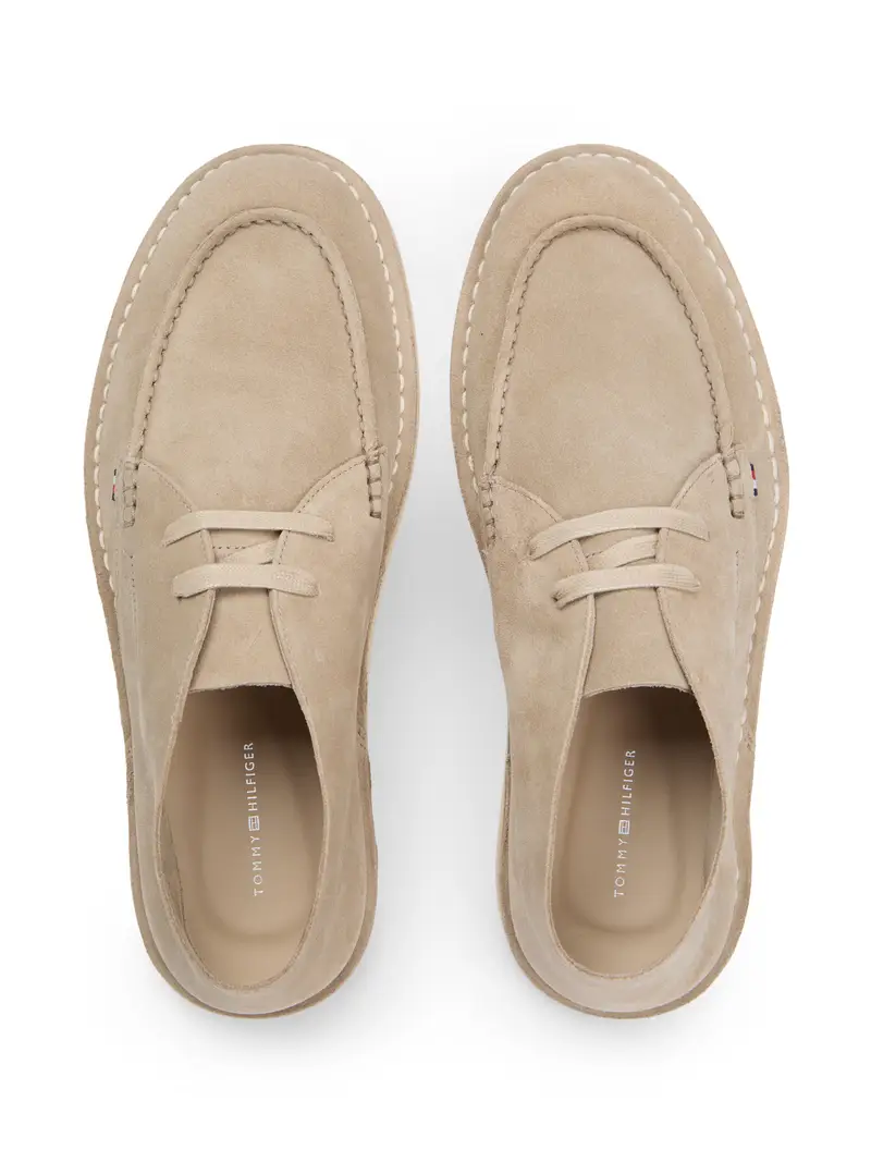 Stivale stringato beige miniatura 3