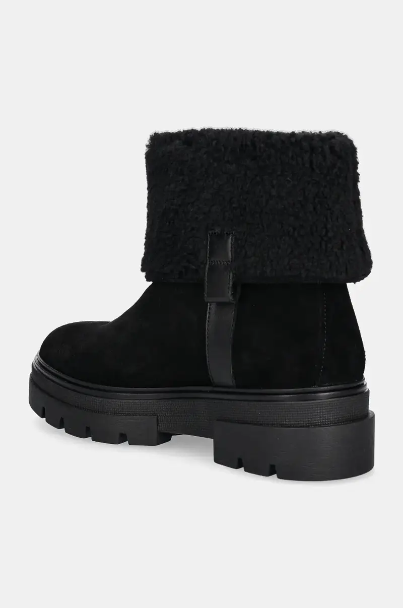 stivaletti alla caviglia in camoscio FAUX FUR SUEDE ROLL-DOWN BOOT Nero miniatura 3