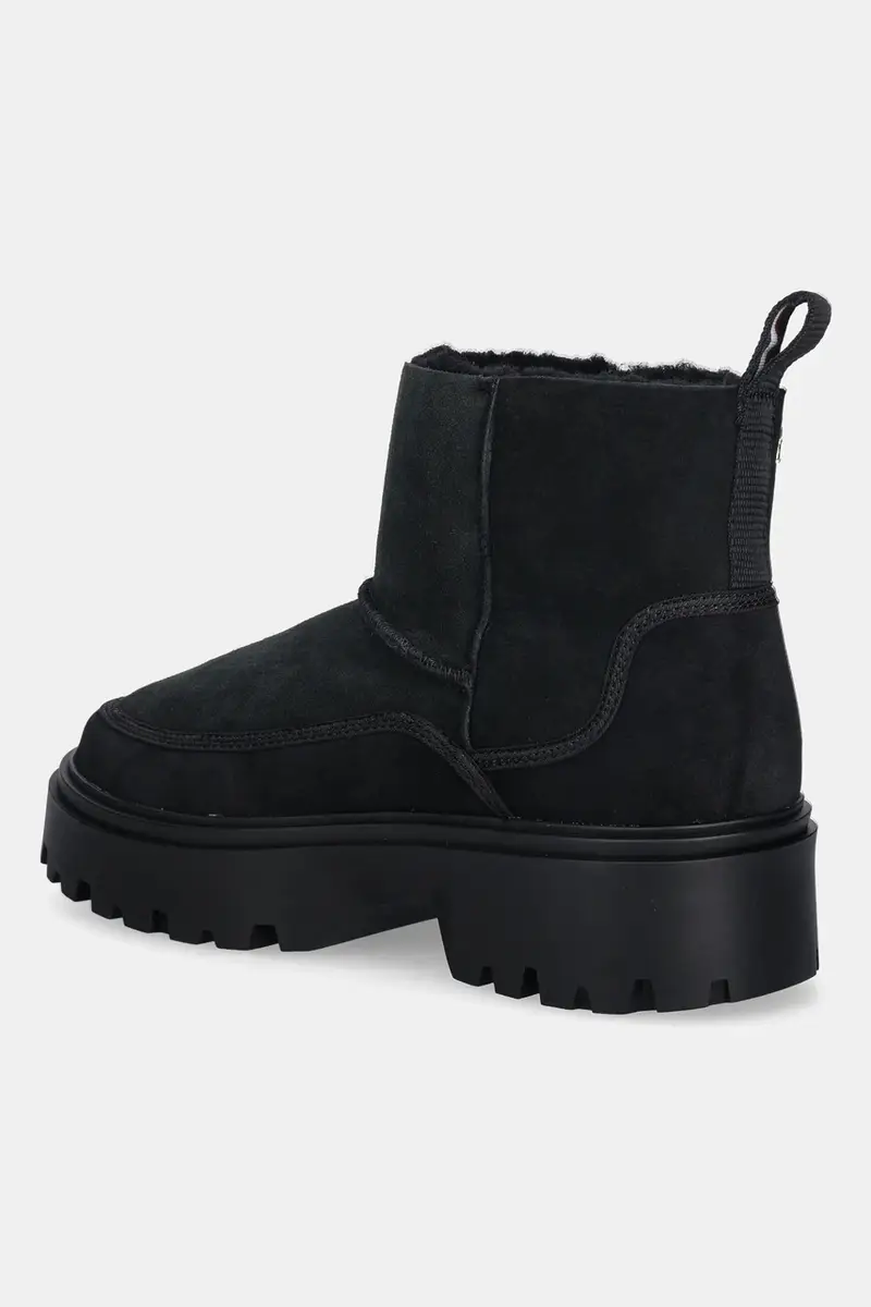 stivaletti alla caviglia in camoscio REAL SHEARLING PULLON donna colore nero FW0FW08997 miniatura 3