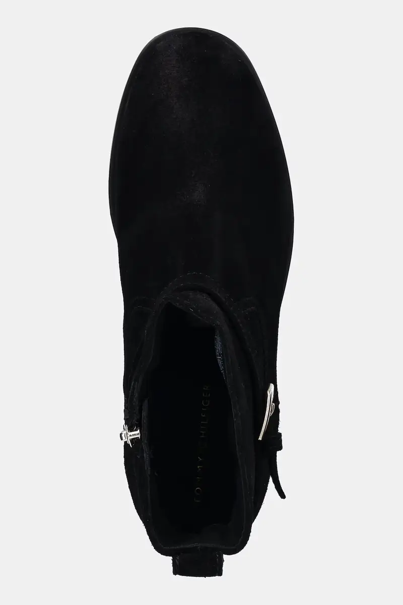 stivaletti alla caviglia in camoscio TH BUCKLE RIDING SUEDE BOOTIE donna colore nero FW0FW09047 miniatura 4