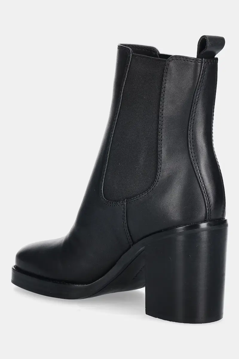 stivaletti alla caviglia in pelle SQUARE TOE CHELSEA HIGH BLOCK HL donna colore nero FW0FW08844 miniatura 3