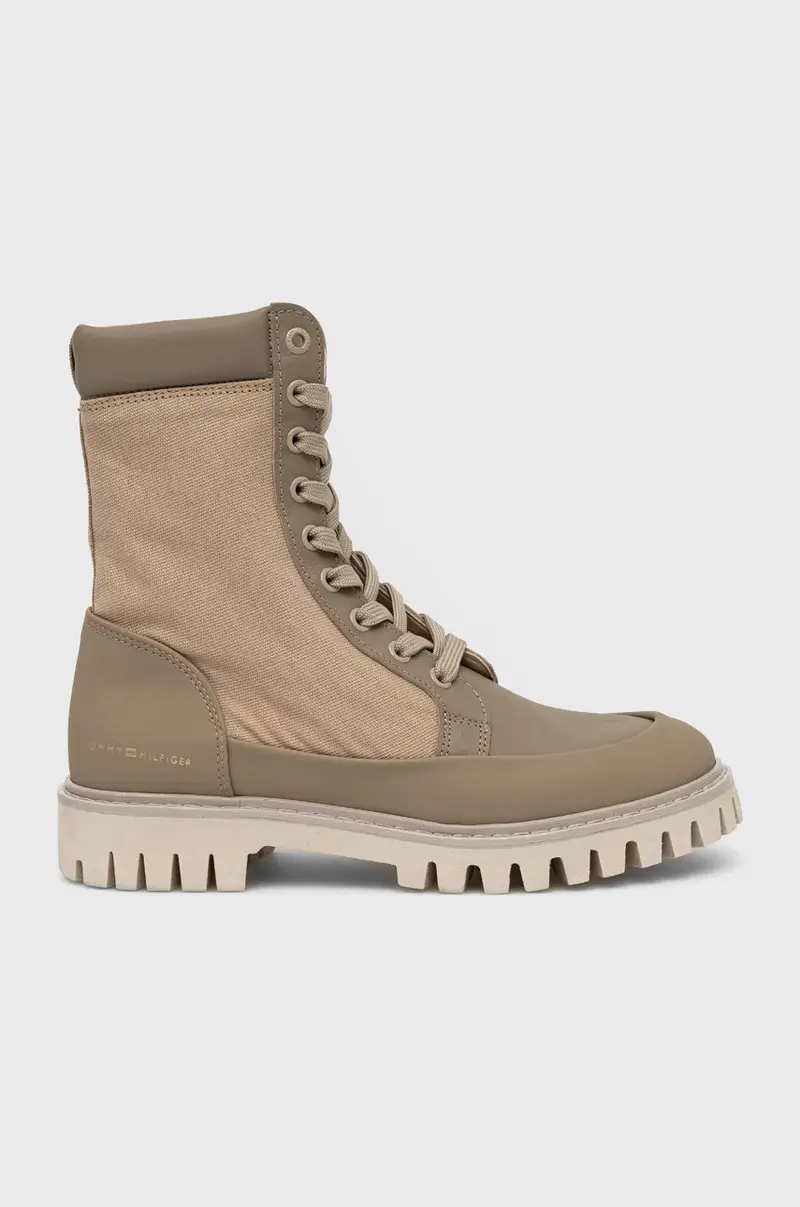 stivaletti alla caviglia TH Casual Lace Up Boot donna Beige