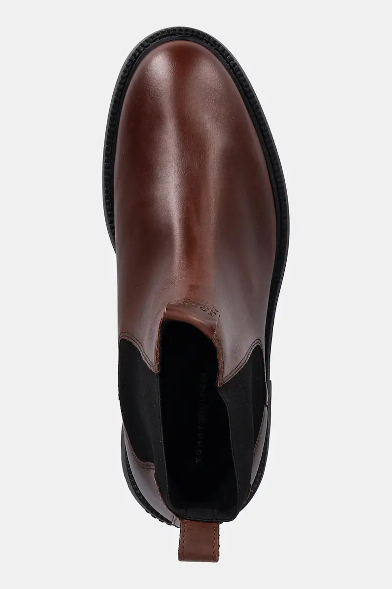 Tommy Hilfiger Stivaletti Chelsea Uomo Marrone 3843278 miniatura 4