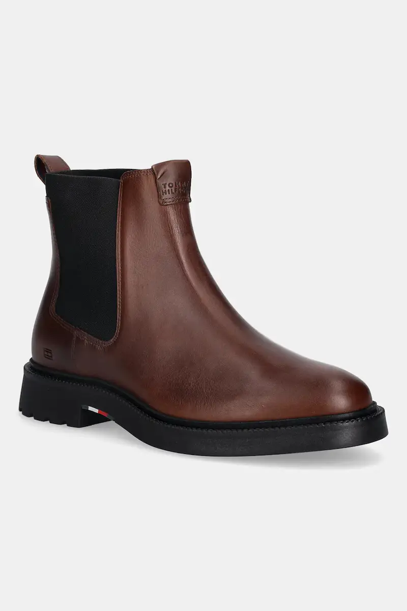 Tommy Hilfiger Stivaletti Chelsea Uomo Marrone 3843278