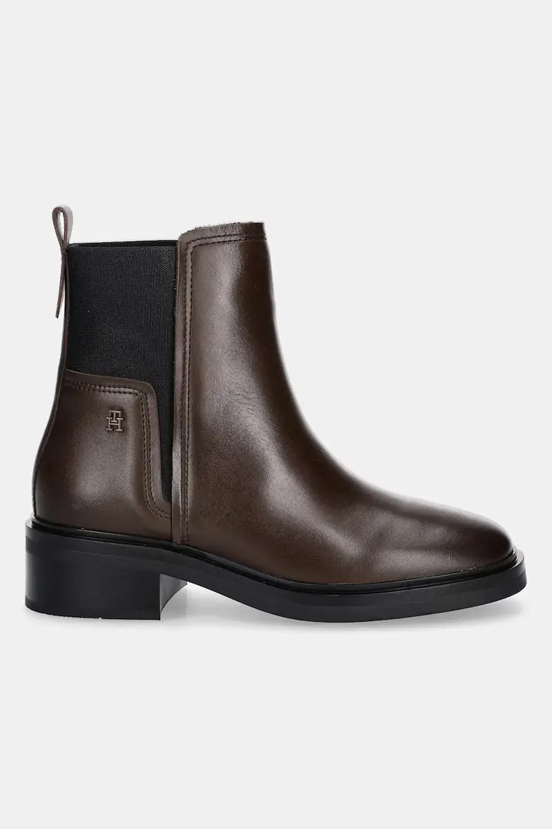 Tommy Hilfiger Stivaletti Chelsea Donna Marrone 3138779 miniatura 2