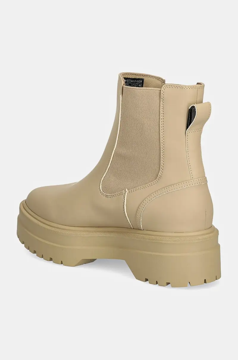 Tommy Hilfiger Stivaletti Chelsea Donna Beige 3830169 miniatura 3