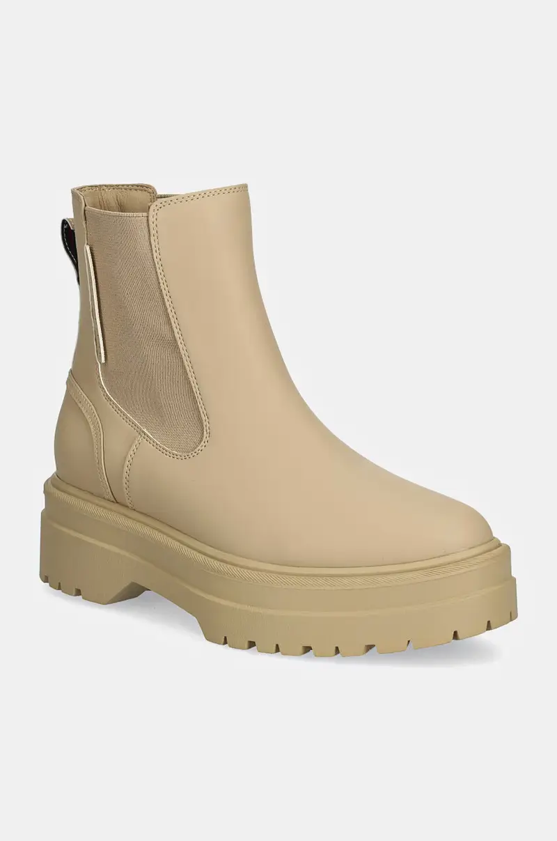 Tommy Hilfiger Stivaletti Chelsea Donna Beige 3830169