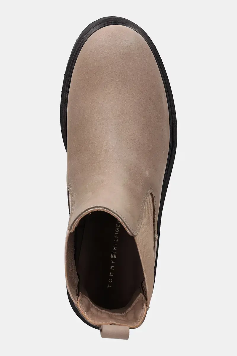 stivaletti in nabuck TH NUBUCK CLEATED CHELSEA donna colore beige FW0FW09041 miniatura 4