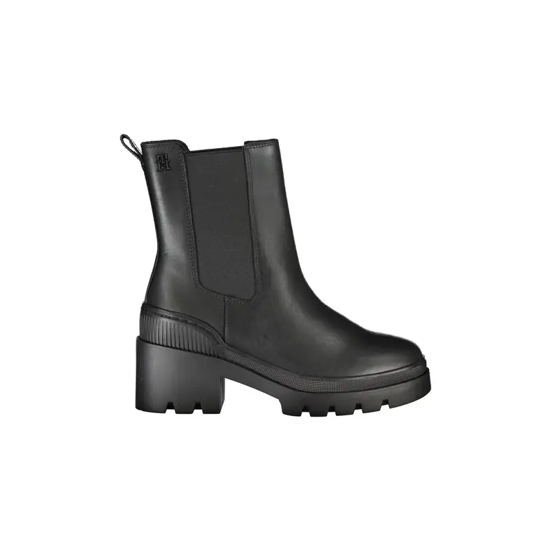 Stivaletti Pelle Donna Nero Logo