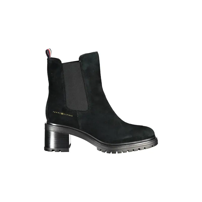 Stivaletti Pelle Donna Nero Stampa Logo