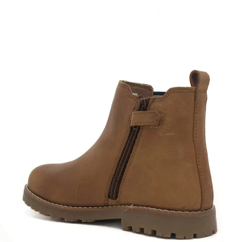 Tommy Hilfiger stivaletti per bambino chelsea cuoio in pelle scamosciata e fasce logate elasticizzate miniatura 3