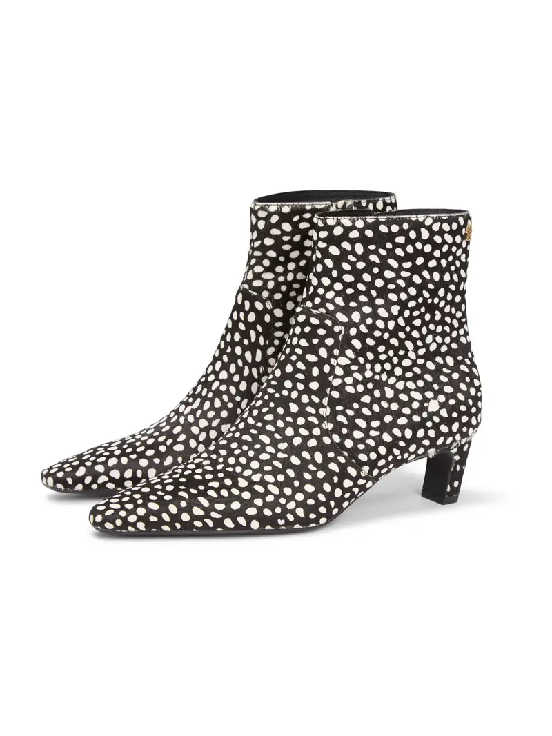 Stivaletto nero / bianco miniatura 2