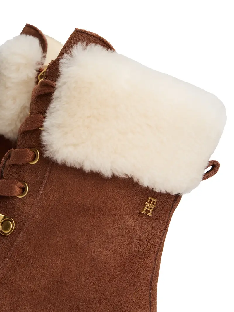 Stivaletto stringato marrone miniatura 3