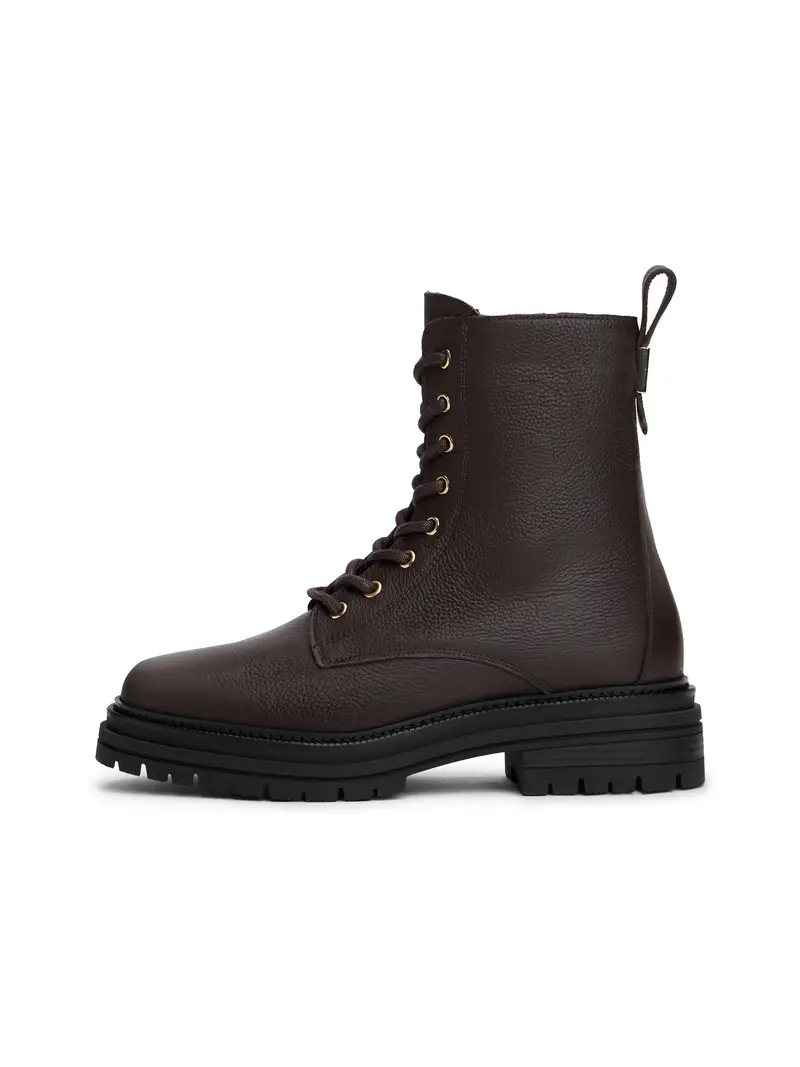 Stivaletto stringato marrone scuro