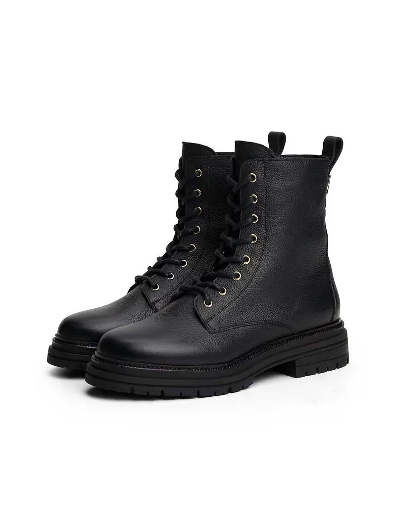 Stivaletto stringato nero miniatura 2