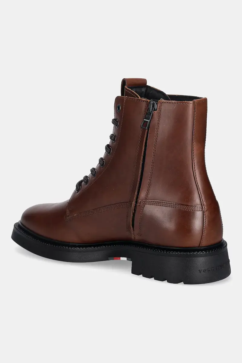 stivali alti in pelle HILFIGER COMFORT LWT LTH BOOT colore marrone FM0FM05593 miniatura 3
