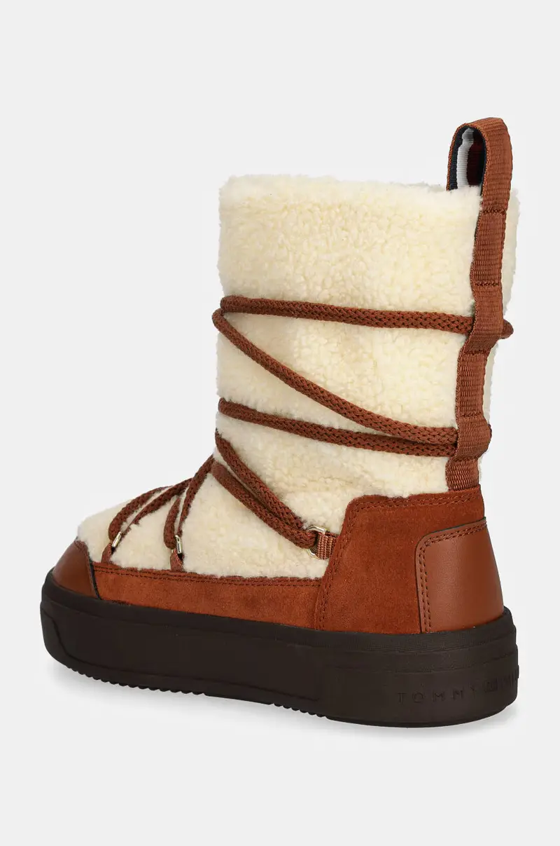 stivali da neve LACE-UP FAUX SHEARLING SNOWBOOT colore marrone FW0FW08252 miniatura 3