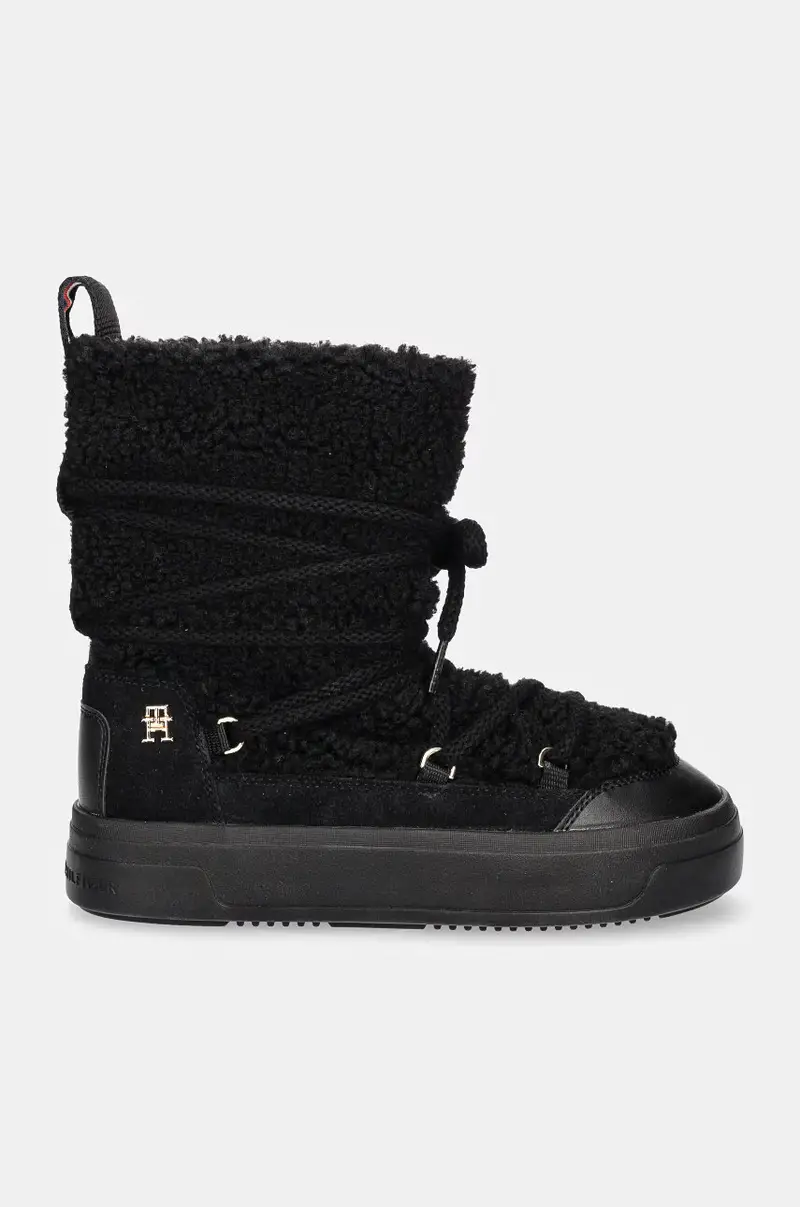 stivali da neve LACE-UP FAUX SHEARLING SNOWBOOT Nero miniatura 2