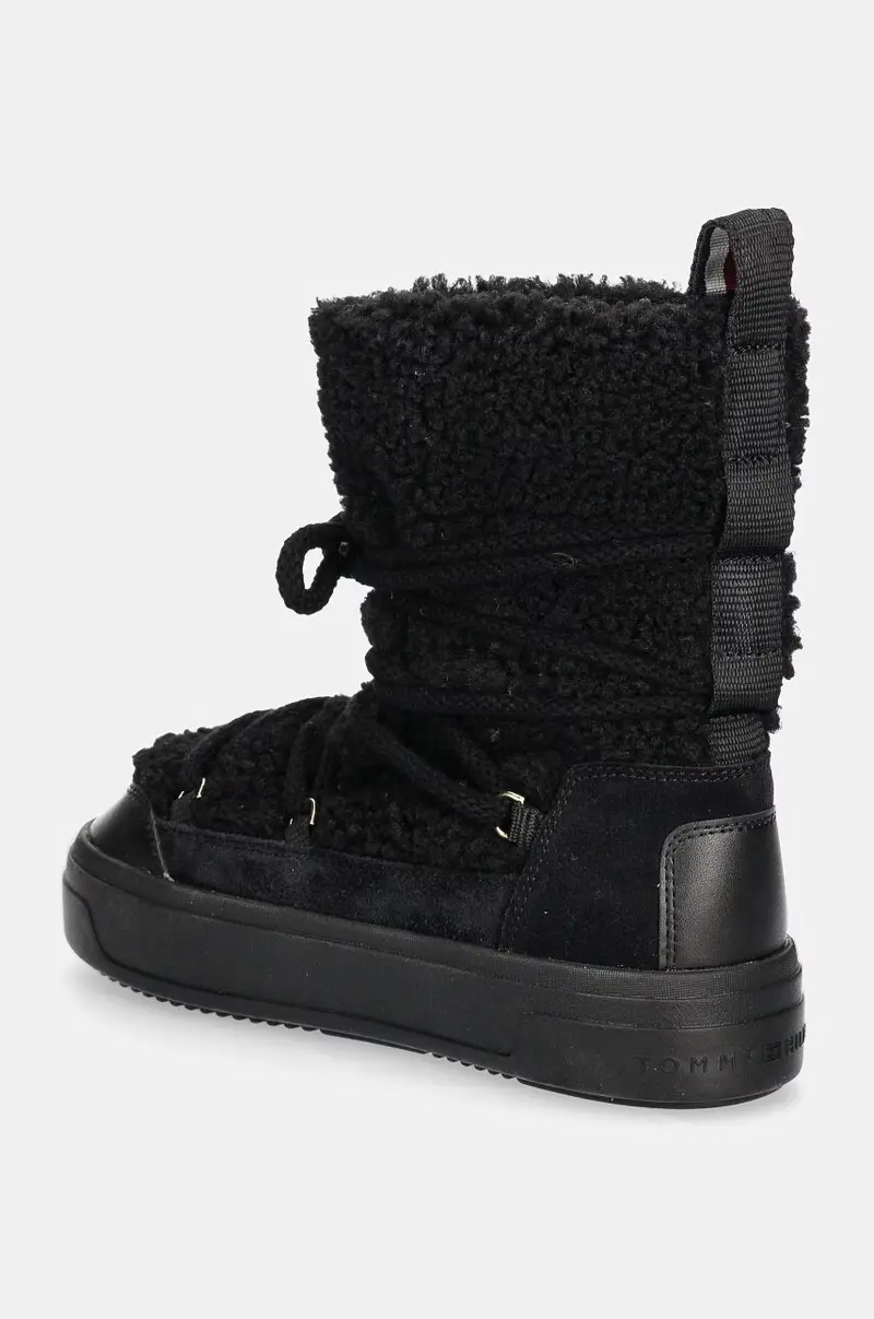 stivali da neve LACE-UP FAUX SHEARLING SNOWBOOT Nero miniatura 3