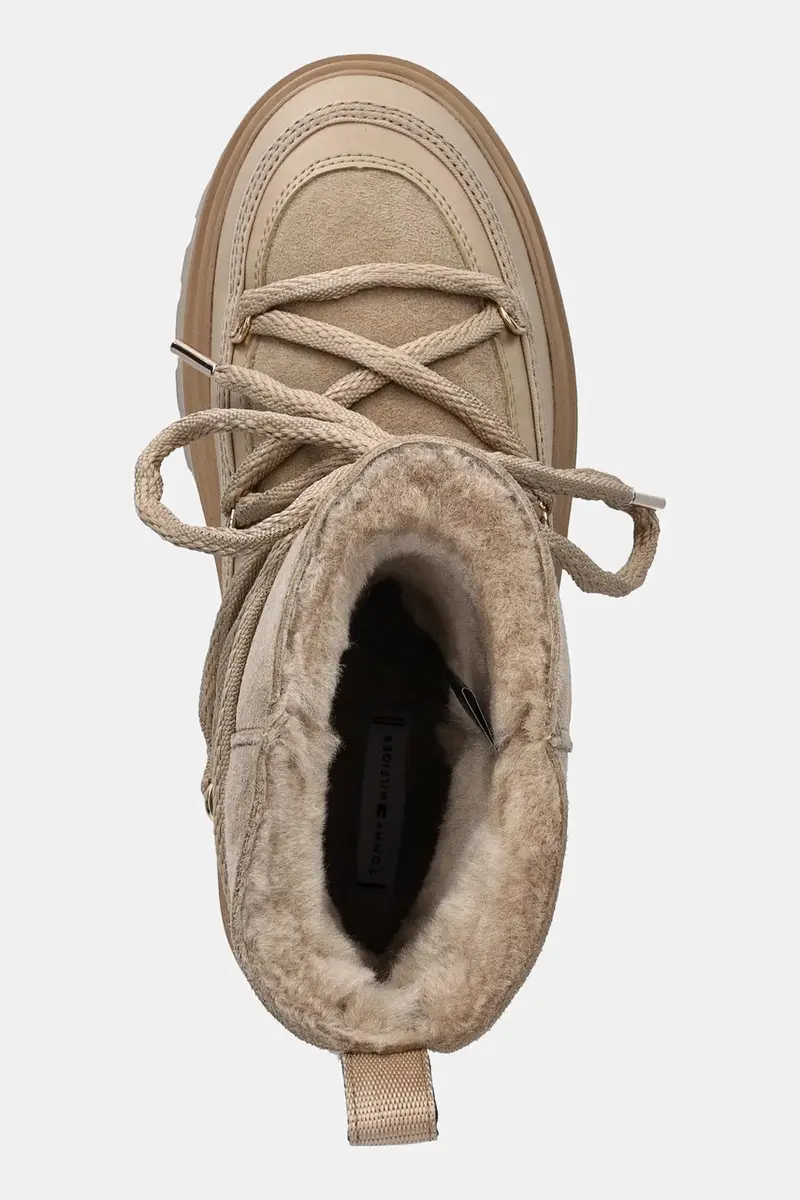 stivali da neve REAL SHEARLING LACEUP donna colore beige FW0FW08996 miniatura 4