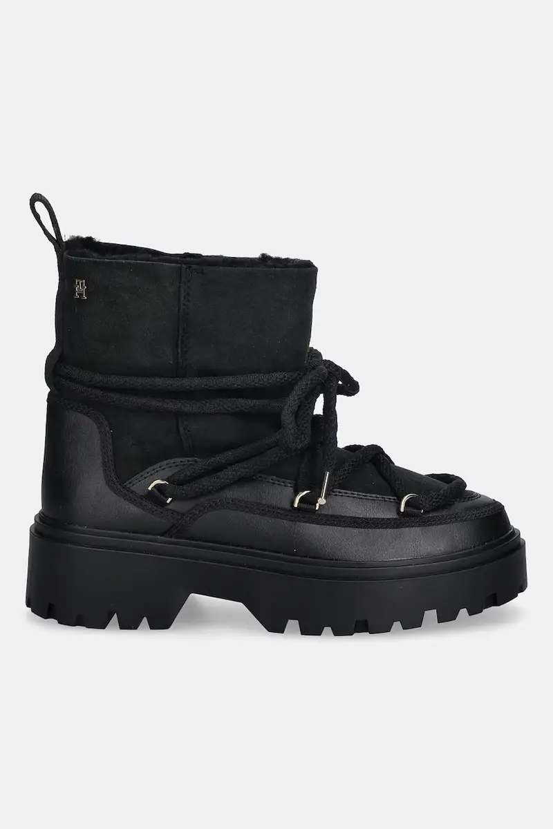 stivali da neve REAL SHEARLING LACEUP donna colore nero FW0FW08996 miniatura 2