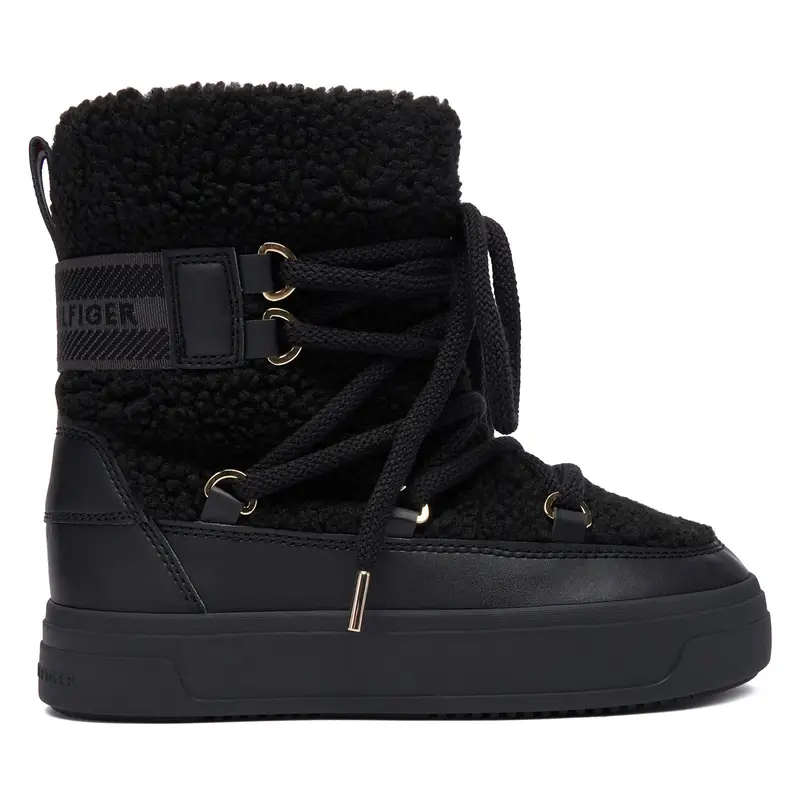 Stivali da neve Tommy Hilfiger Faux Shearling Snowboot FW0FW08788 Nero