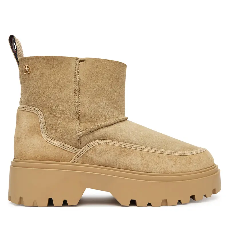 Stivali da neve Tommy Hilfiger Real Shearling Pullon FW0FW08997 Beige