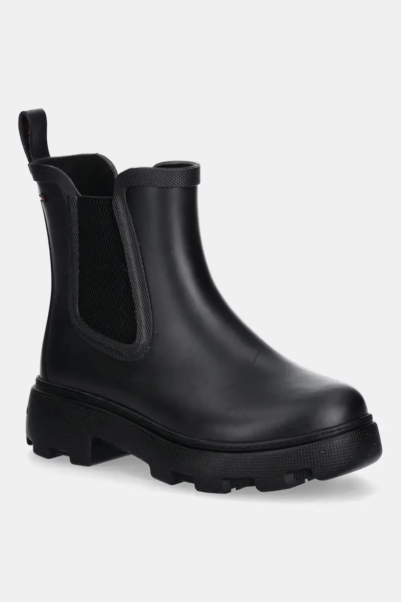 stivali di gomma FLAG ANKLE RAINBOOT WARM LINING donna colore nero FW0FW08974