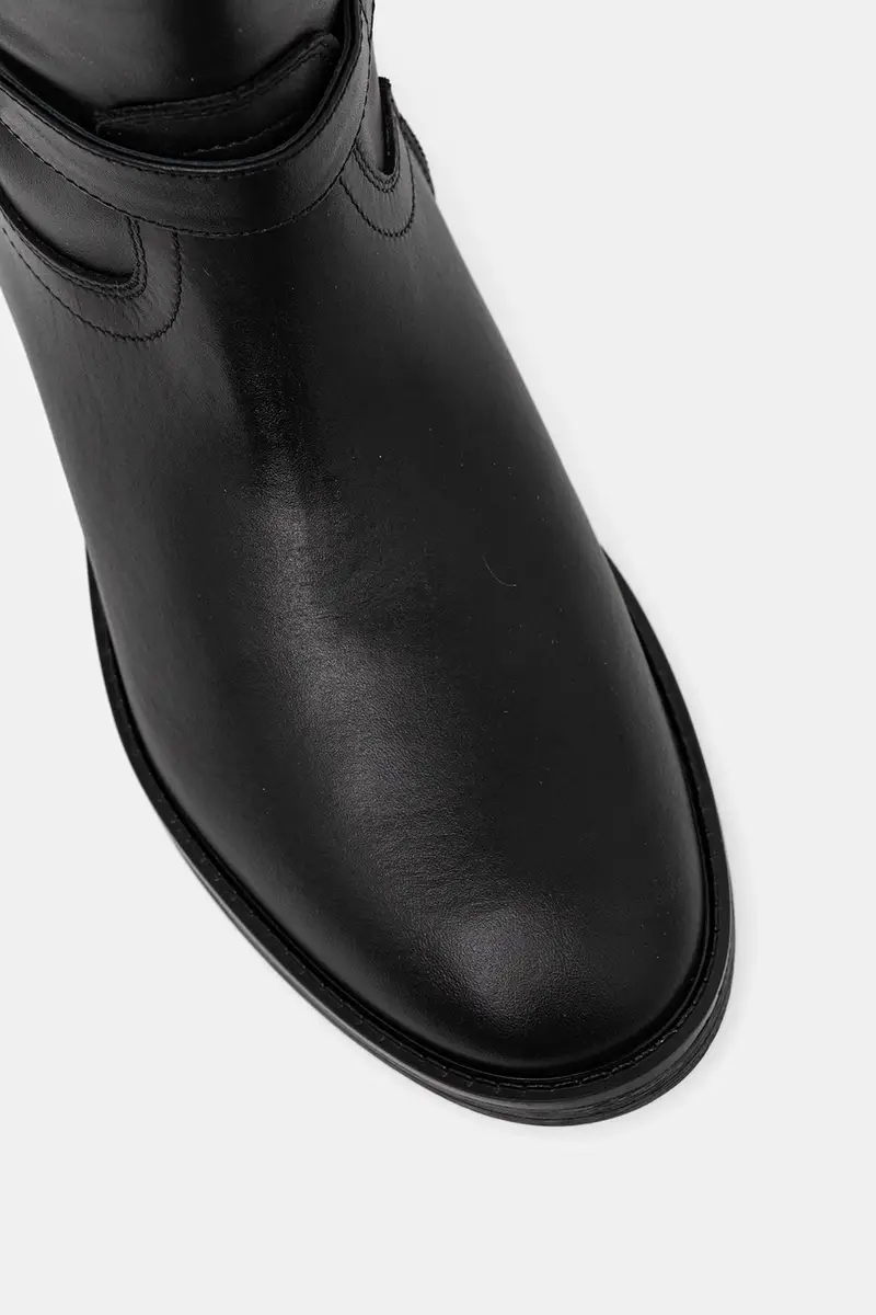 stivali in pelle bambino/a colore nero T4A6-34037 miniatura 4