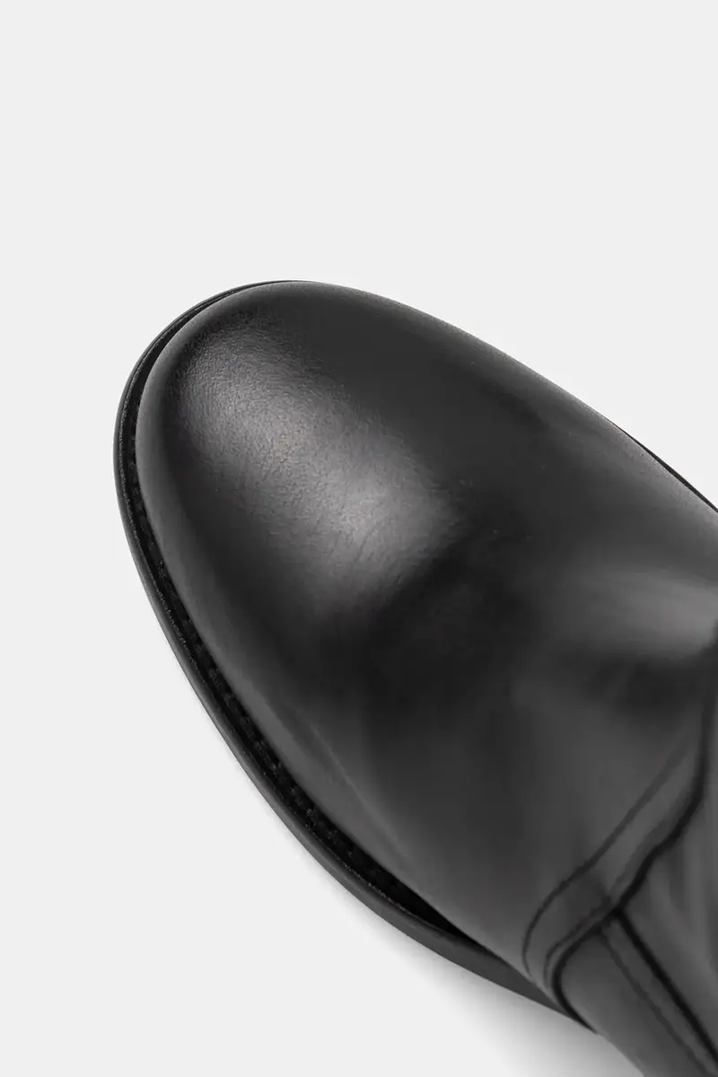 stivali in pelle RIDING LTHR LONG BOOT BLOCK HEEL donna colore nero FW0FW08777 miniatura 4