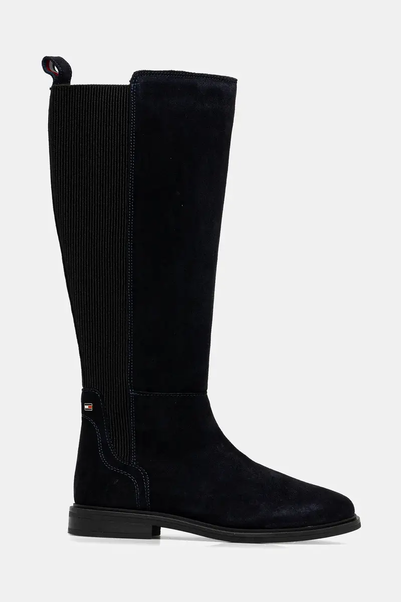 stivali in pelle scamosciata FLAG SUEDE LONG BOOT donna colore blu navy FW0FW08779 miniatura 2