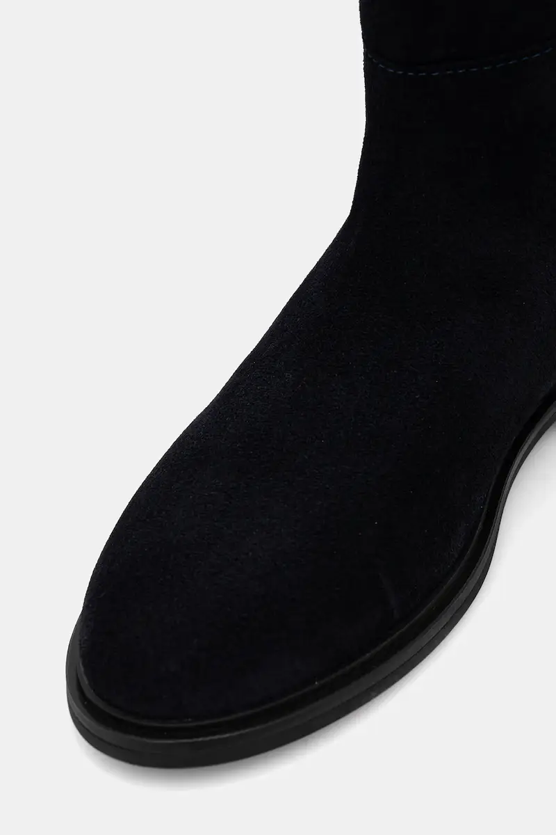 stivali in pelle scamosciata FLAG SUEDE LONG BOOT donna colore blu navy FW0FW08779 miniatura 4