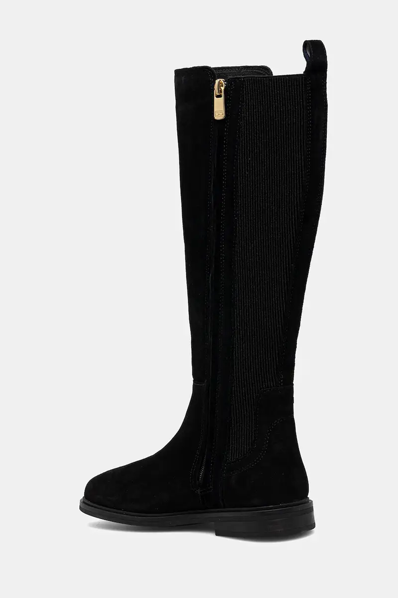 stivali in pelle scamosciata FLAG SUEDE LONG BOOT donna colore nero FW0FW08779 miniatura 3