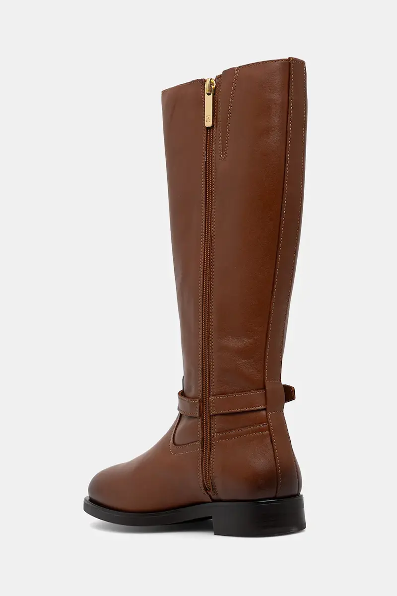 stivali in pelle TH BUCKLE RIDING LTHR LONG BOOT donna colore marrone FW0FW08873 miniatura 3