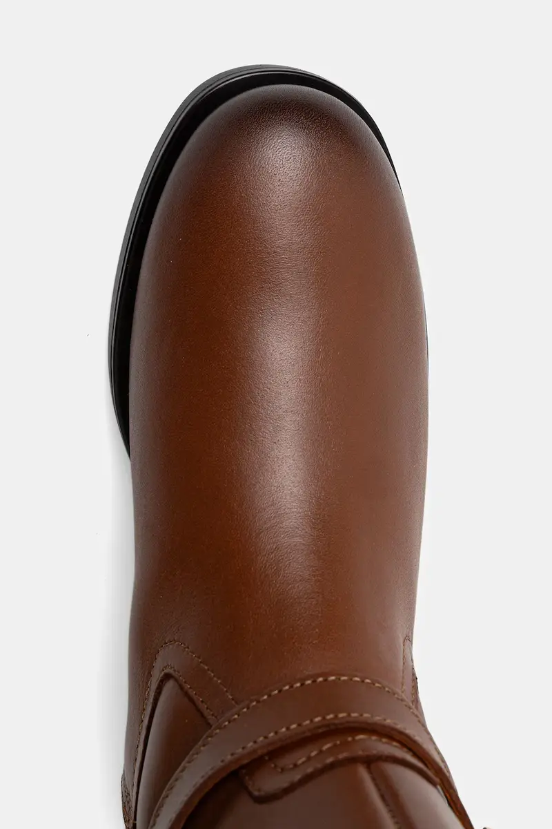 stivali in pelle TH BUCKLE RIDING LTHR LONG BOOT donna colore marrone FW0FW08873 miniatura 4