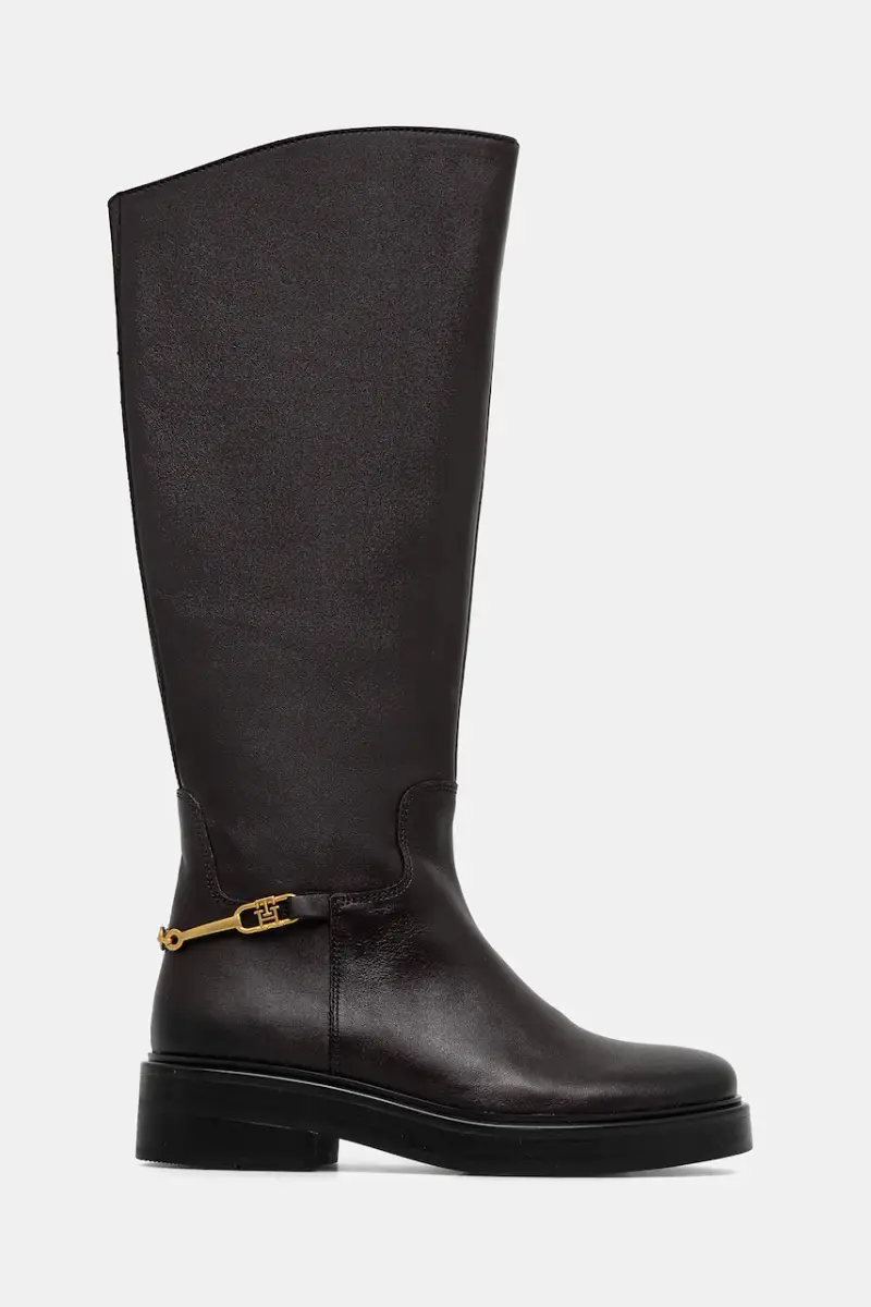 stivali in pelle TH HORSEBIT RIDING LONG BOOT donna colore marrone FW0FW08863 miniatura 2