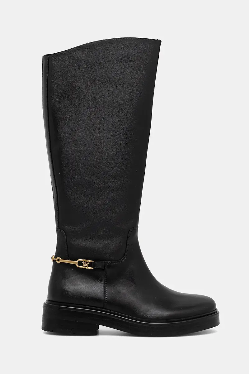 stivali in pelle TH HORSEBIT RIDING LONG BOOT donna colore nero FW0FW08863 miniatura 2