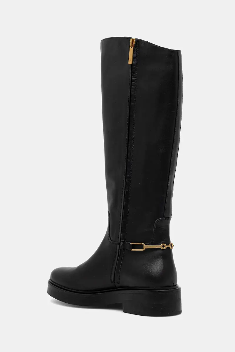 stivali in pelle TH HORSEBIT RIDING LONG BOOT donna colore nero FW0FW08863 miniatura 3