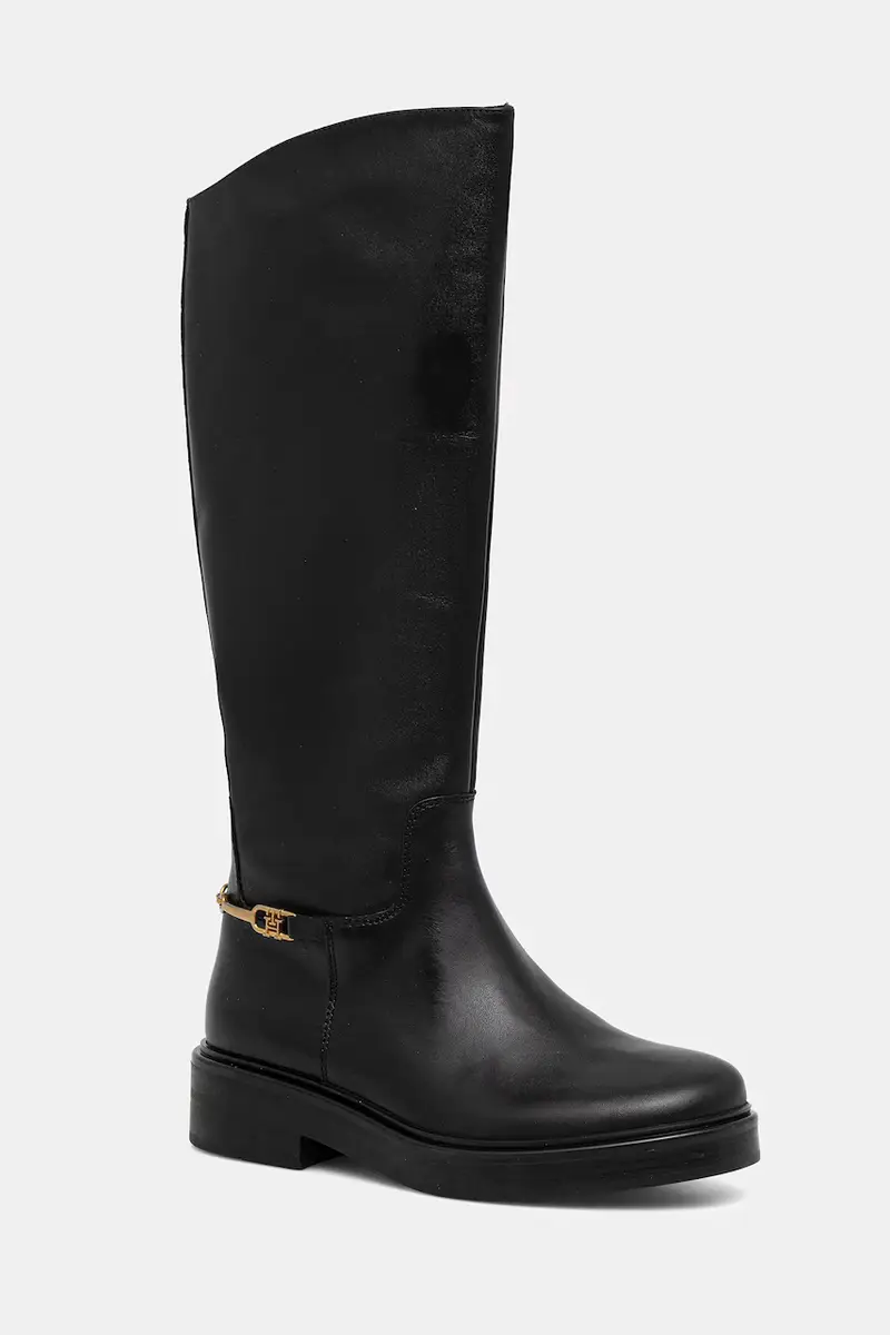 stivali in pelle TH HORSEBIT RIDING LONG BOOT donna colore nero FW0FW08863