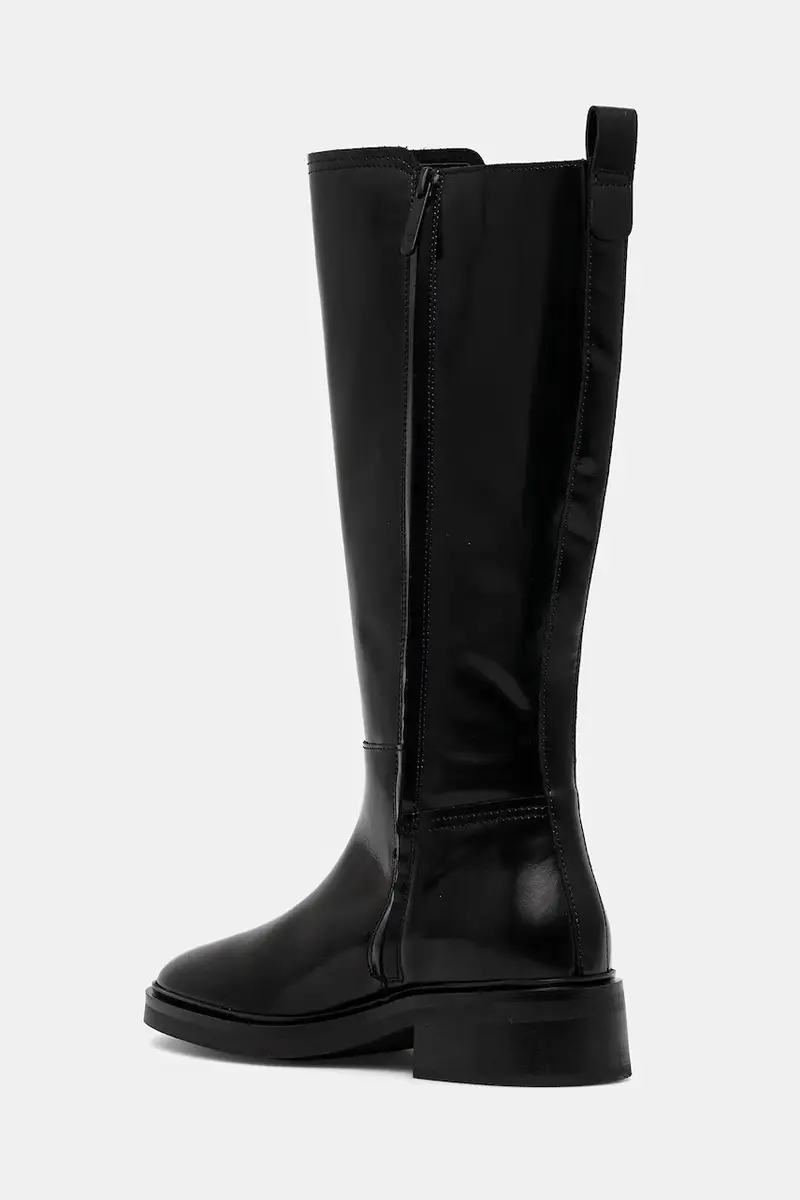 stivali in pelle TH MINIMAL ABRASIVATO LONG BOOT donna colore nero FW0FW08979 miniatura 3