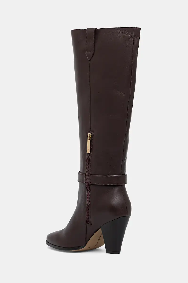 stivali in pelle TH T-STRAP LTHR POINTY LONG BOOT donna colore marrone FW0FW08982 miniatura 3
