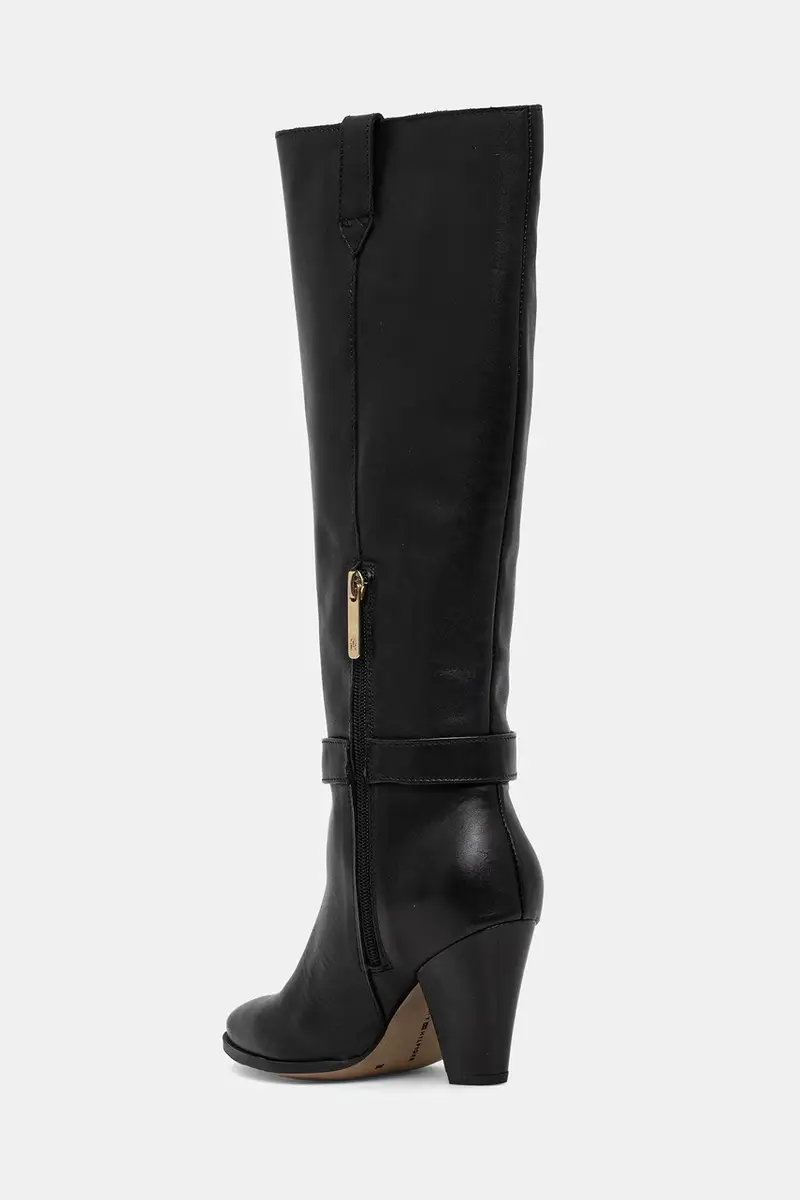 stivali in pelle TH T-STRAP LTHR POINTY LONG BOOT donna colore nero FW0FW08982 miniatura 3