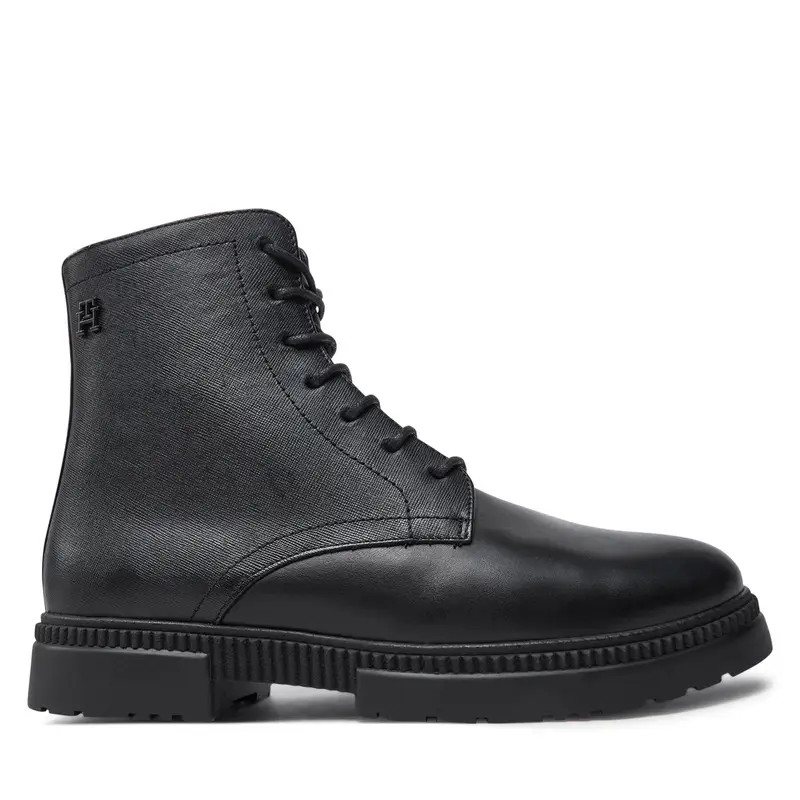 Stivali Tommy Hilfiger Comfort Tl Texture Lth Boot FM0FM05182 Nero