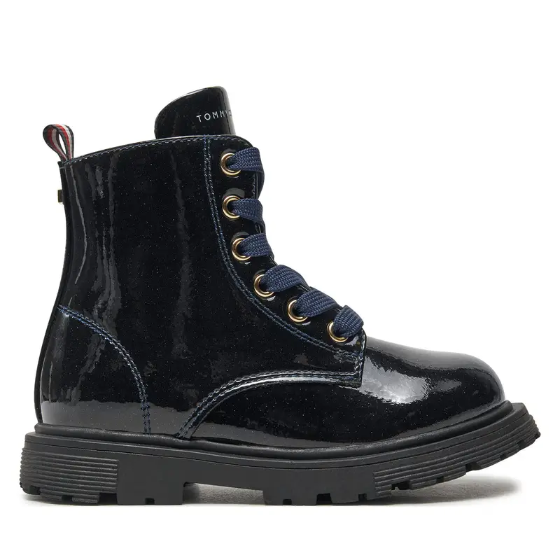Stivali Tommy Hilfiger Lace-Up Bootie T1A5-33564-1237 M Blu scuro