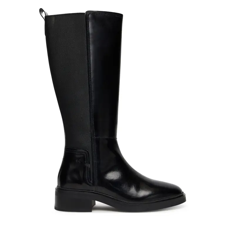 Stivali Tommy Hilfiger Th Minimal Abrasivato Long Boot FW0FW08979 Nero