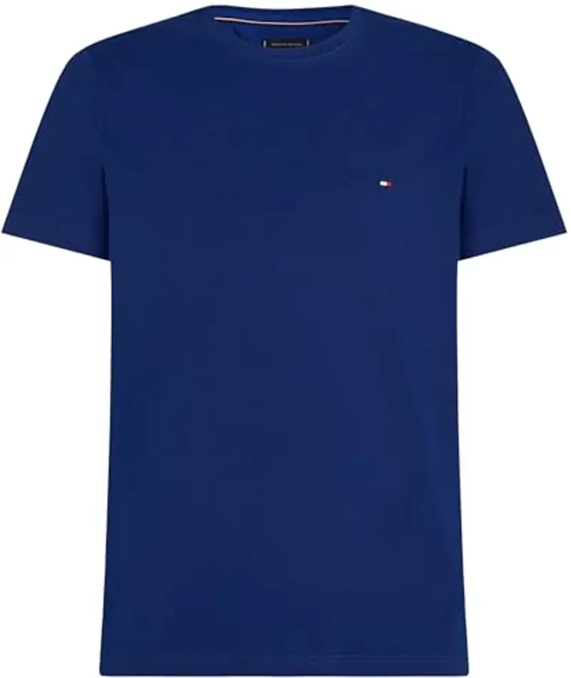 Tommy Hilfiger Stretch Slim Fit Tee Mw0Mw10800, Maglietta a Maniche Corte, Uomo, Blu (Wedge Blue), L miniatura 3