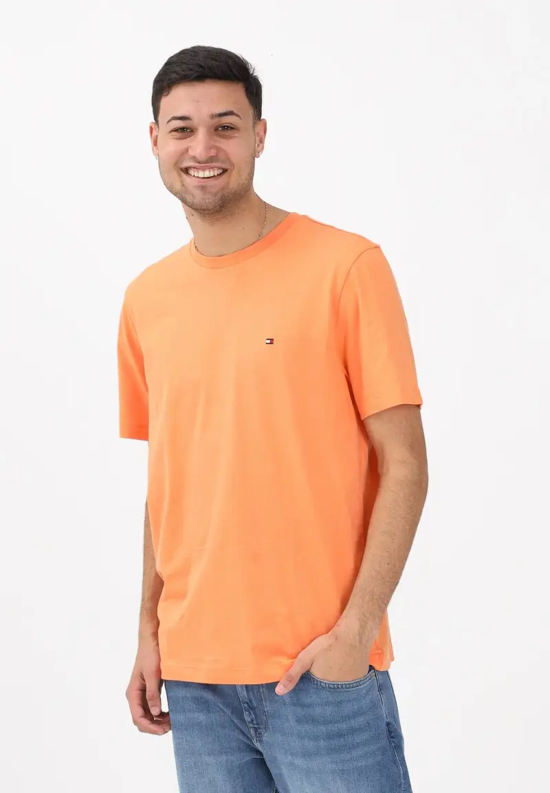 Tommy Hilfiger T-shirt Uomo Arancione 3982961 miniatura 2
