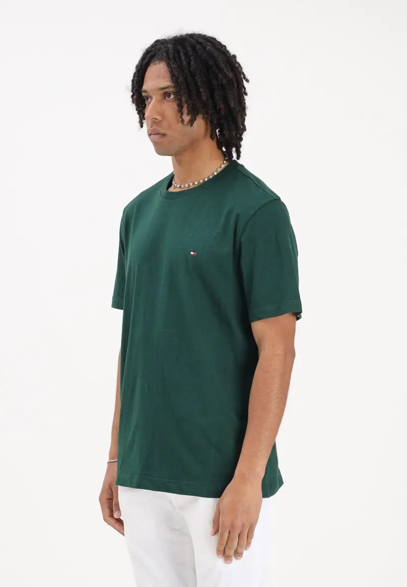 T-shirt a manica corta verde da uomo con logo