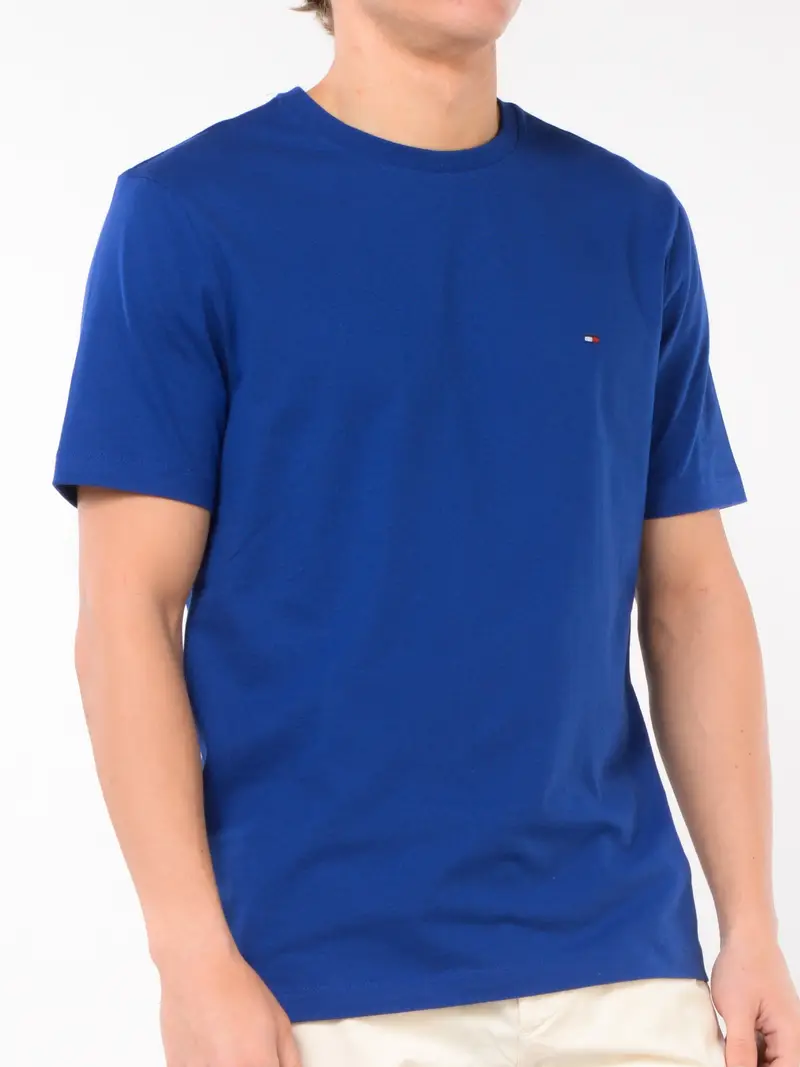 t Shirt da uomo Tommy Hilfiger girocollo con logo Blu